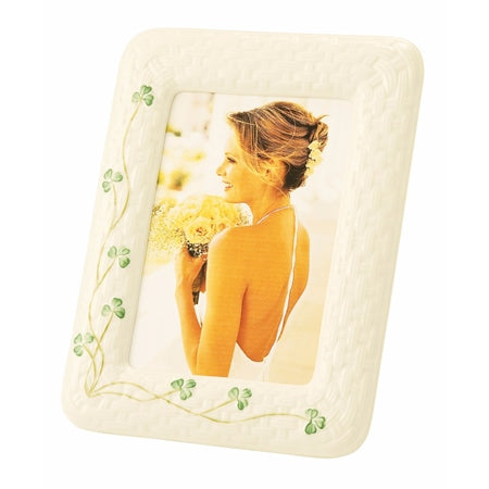 Belleek 0529 Shamrock 5 x 7 Photo Frame