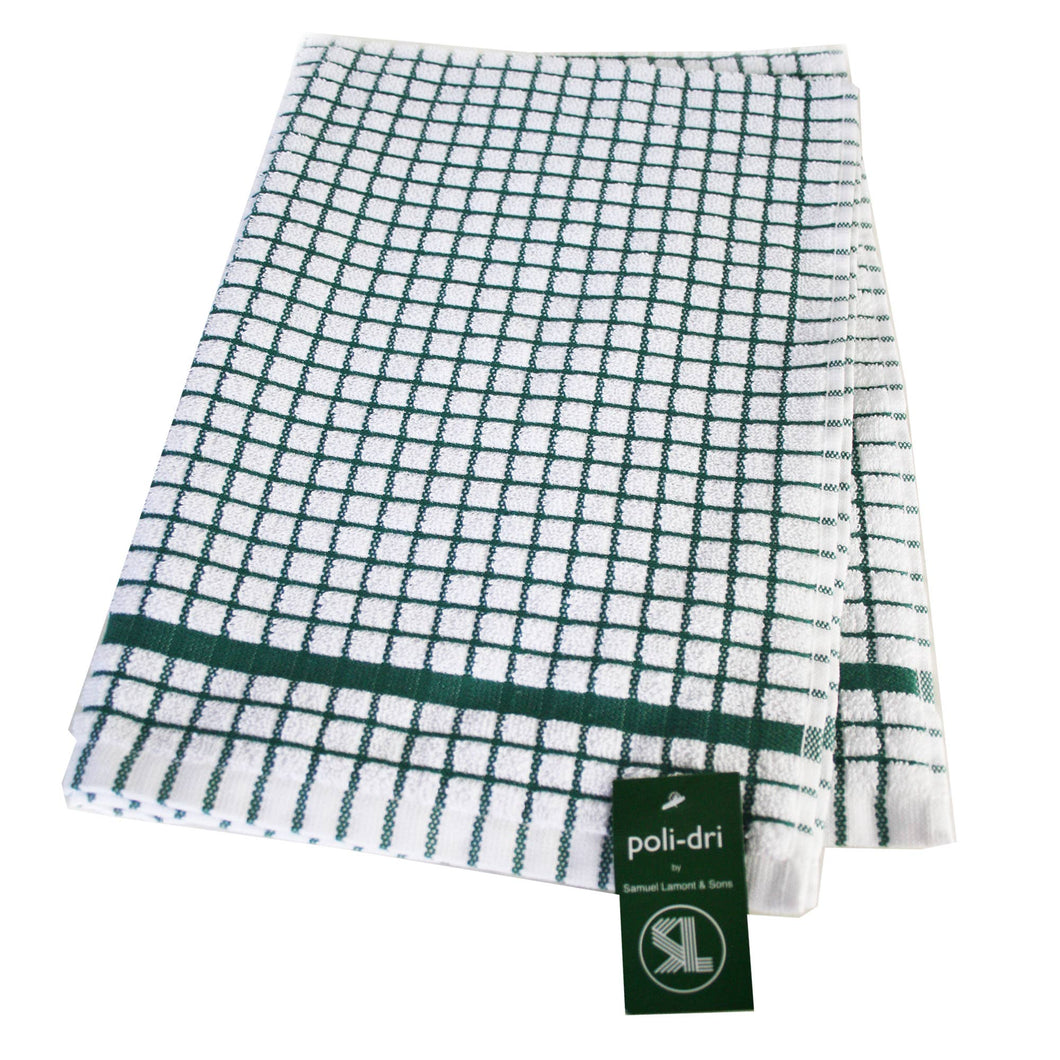 Poli-Dri Cotton Tea Towel - Hunter Green