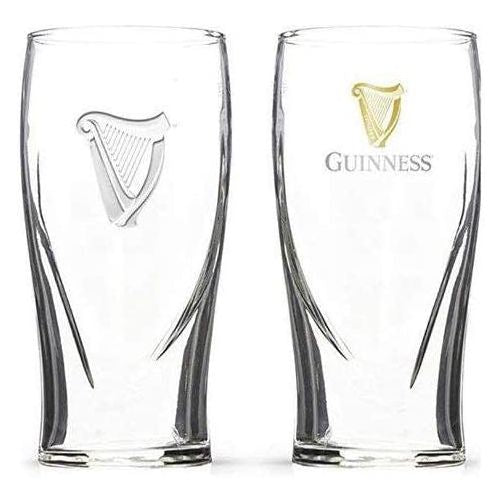 Guinness Embossed Gravity Pint Glasses - Set of 2