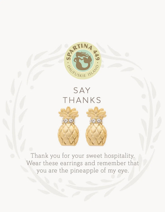 Spartina 449 Sea La Vie Say Thanks Pineapple Earrings