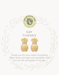 Spartina 449 Sea La Vie Say Thanks Pineapple Earrings