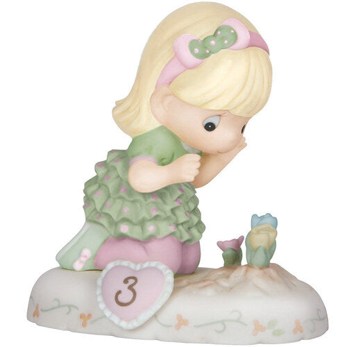 Growing In Grace, Age 3, Blonde Figurine