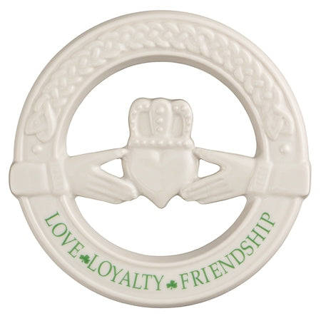 Belleek 4245 Claddagh Wall Plaque