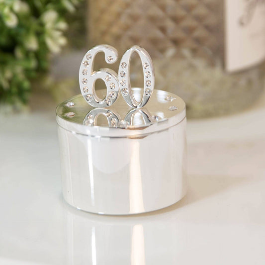 WIDDOP and Co. - Milestones Silverplated Trinket Box With Crystal 60