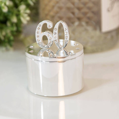 WIDDOP and Co. - Milestones Silverplated Trinket Box With Crystal 60