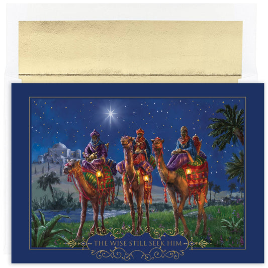 Masterpiece Studios - Wisemen At Night Boxed Holiday Cards