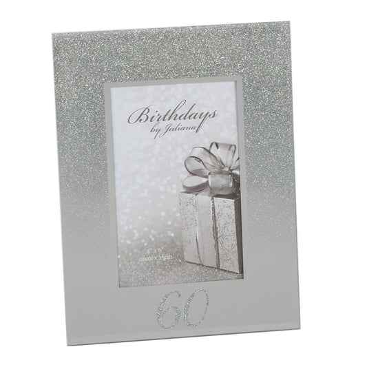 WIDDOP and Co. - Milestones Glitter Mirror Frame 4" x 6" - 60th