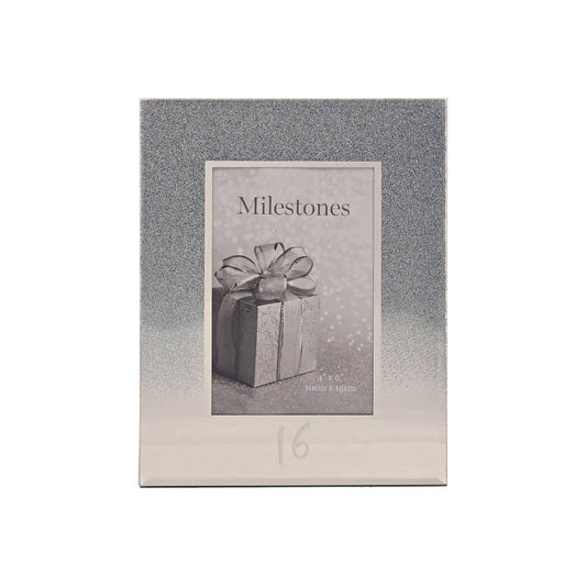 WIDDOP and Co. - Milestones Glitter Mirror Frame 4" x 6" - 16th