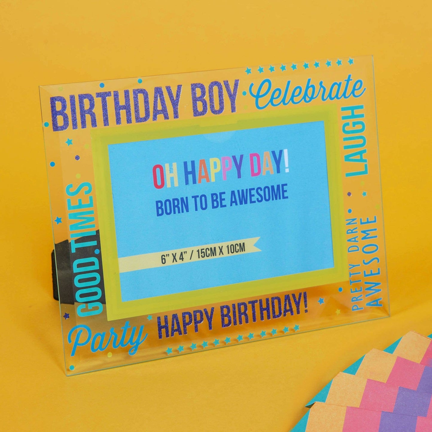 WIDDOP and Co. - Oh Happy Day! Glass Photo Frame 6" x 4" Birthday Boy