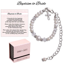 Load image into Gallery viewer, Cherished Moments - Baptism to Bride™  Baby Cross Bracelet Gift for Baby Girl
