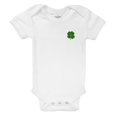 Spunky Stork - St Patrick's Day Green Pocket Shamrock Baby Toddler Shirt