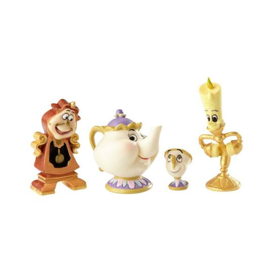 Couture de Force Lumiere, Cogsworth, Mrs. Potts & Chip Figurine