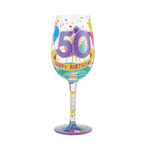 Lolita “50th Birthday” Wine Glass