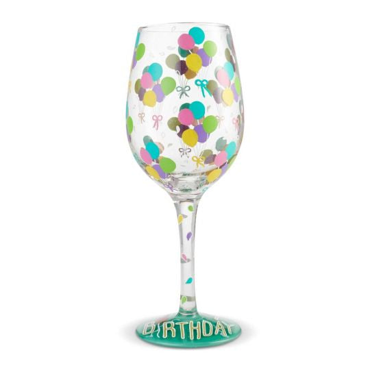 Lolita “Birthday Balloons” 15oz Wine Glass item #6004357