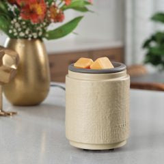 Natural Linen Wax Warmer With Silicone Dish WWNLN