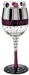 Lolita “Girlfriends Forever” 15oz Wine Glass Item #GLS11-5533Z