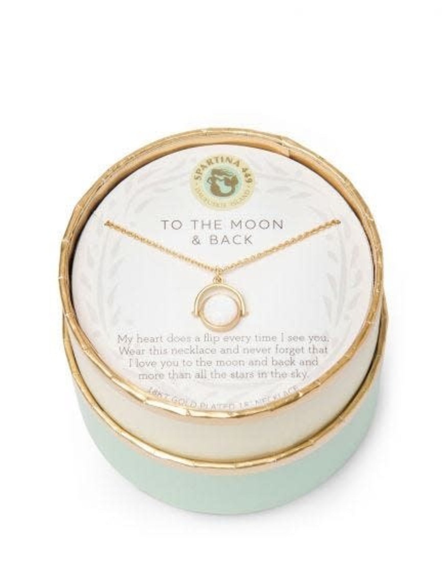 Spartina To The Moon And Back Flip Necklace
